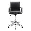 Artiss Office Chair Drafting Stool Leather Chairs Black