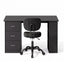 Artiss Office Desk & Chair Set 120cm Computer Desk with 3 Drawers & Open Shelves, Ergonomic Armless Office Chair with Wheels, Height Adjustable for Home Office Study