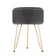 Artiss Ottoman Foot Stool Vanity Velvet Round Grey