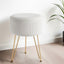 Artiss Ottoman Foot Stool Vanity Velvet Round White