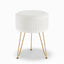 Artiss Ottoman Foot Stool Vanity Velvet Round White