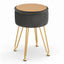 Artiss Ottoman Storage Foot Stool Vanity Velvet Round Grey