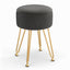 Artiss Ottoman Storage Foot Stool Vanity Velvet Round Grey