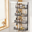 Artiss Over Door Bathroom Rack Hanging Organiser 4 Tier No Drill 91cm Black