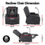 Artiss Power Lift Recliner Chair with Massage and Heat for Elderly, Electric Sofa Reclining Chair with USB and Phone Holder, PU Leather Comfy Armchair for Living Room, 2 Cup Holder & 4 Pockets, Black
