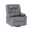 Artiss Power Lift Recliner Chair with Massage and Heat for Elderly, Electric Sofa Reclining Chair with USB and Phone Holder, PU Leather Comfy Armchair for Living Room, 2 Cup Holder & 4 Pockets, Grey