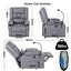 Artiss Power Lift Recliner Chair with Massage and Heat for Elderly, Electric Sofa Reclining Chair with USB and Phone Holder, PU Leather Comfy Armchair for Living Room, 2 Cup Holder & 4 Pockets, Grey