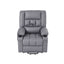 Artiss Power Lift Recliner Chair with Massage and Heat for Elderly, Electric Sofa Reclining Chair with USB and Phone Holder, PU Leather Comfy Armchair for Living Room, 2 Cup Holder & 4 Pockets, Grey