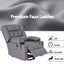 Artiss Power Lift Recliner Chair with Massage and Heat for Elderly, Electric Sofa Reclining Chair with USB and Phone Holder, PU Leather Comfy Armchair for Living Room, 2 Cup Holder & 4 Pockets, Grey