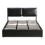 Artiss Queen Bed Frame Gas Lift Storage 3 Drawers Adjustable Headboard Platform Bed Black