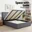 Artiss Queen Bed Frame Storage Tufted Headboard Gas Lift Base Grey