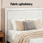 Artiss Queen Bed Frame with Headboard Platform Bed Base Grey Beige Fabric Metal