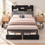 Artiss Queen Bed Frame with Storage, 4 Drawers and Charging Station