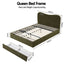 Artiss Queen Bed Frame with Storage Drawer, Chenille Curved Headboard