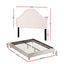 Artiss Queen Bed Frame with Storage Scalloped Velvet Headboard Wooden Platform Base