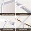 Artiss Queen Metal Bed Frame Boucle Headboard Charging Station Side Table White