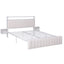 Artiss Queen Metal Bed Frame Boucle Headboard Charging Station Side Table White