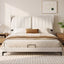 Artiss Queen Size Bed Frame with Adjustable Headboard, PU Leather