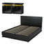 Artiss RGB LED Queen Bed Frame with 2 Beside Tables Set 16 Colour Mood Lighting