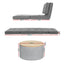 Artiss Recliner Adjustable Floor Chaise Lounge & Ottoman Foot Rest Grey Set