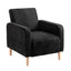 Artiss Reclining Armchair Velvet Sofa Bed Daybed Chair Single Chair Black