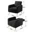 Artiss Reclining Armchair Velvet Sofa Bed Daybed Chair Single Chair Black