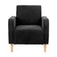 Artiss Reclining Armchair Velvet Sofa Bed Daybed Chair Single Chair Black