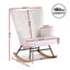 Artiss Rocking Armchair Nursing Chair Boucle Fabric White