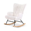 Artiss Rocking Armchair Nursing Chair Boucle Fabric White