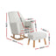 Artiss Rocking Chair Armchair Linen Fabric Beige Jonah