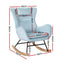 Artiss Rocking Chair Armchair Pillow Velvet Blue