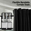 Artiss Room Divider Curtain Ceiling Mounted Track Sets Flexible Black