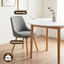 Artiss Round Dining Table and Chairs Set 5pcs Compact Kitchen Furniture White Natural Wood & Grey