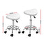 Artiss Salon Stool Saddle Swivel Chair White