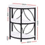 Artiss Semi-Circle End Table 3 Tier Coffee Table Side Nightstand Shelf Marble Effect White&Black