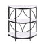 Artiss Semi-Circle End Table 3 Tier Coffee Table Side Nightstand Shelf Marble Effect White&Black