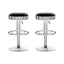 Artiss Set of 2 Backless PU Leather Bar Stools - Black and Chrome