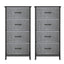 Artiss Set of 2 Chest of 4 Drawers Storage Dresser Tallboy Grey