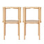 Artiss Set of 2 End Tables Coffee Table 2-Tier Round Wood