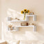 Artiss Set of 2 Floating Shelves Wall Mounted S-Shape Display Ledge, White
