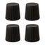 Artiss Set of 4 Cupcake Bar Stools Stackable Foot Stools Black