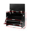 Artiss Shoe Cabinet Bench Shoes Storage Rack Organiser Shelf Black 15 Pairs
