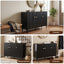 Artiss Shoe Cabinet Fluted Style 25 Pairs Shoe Storage Cupboard Black