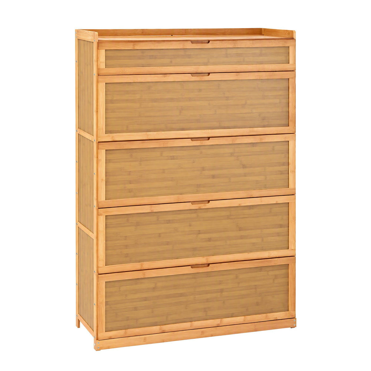 Artiss Shoe Cabinet Multi-Height Shelves 28 Pairs Shoe Storage Cupboard Wood