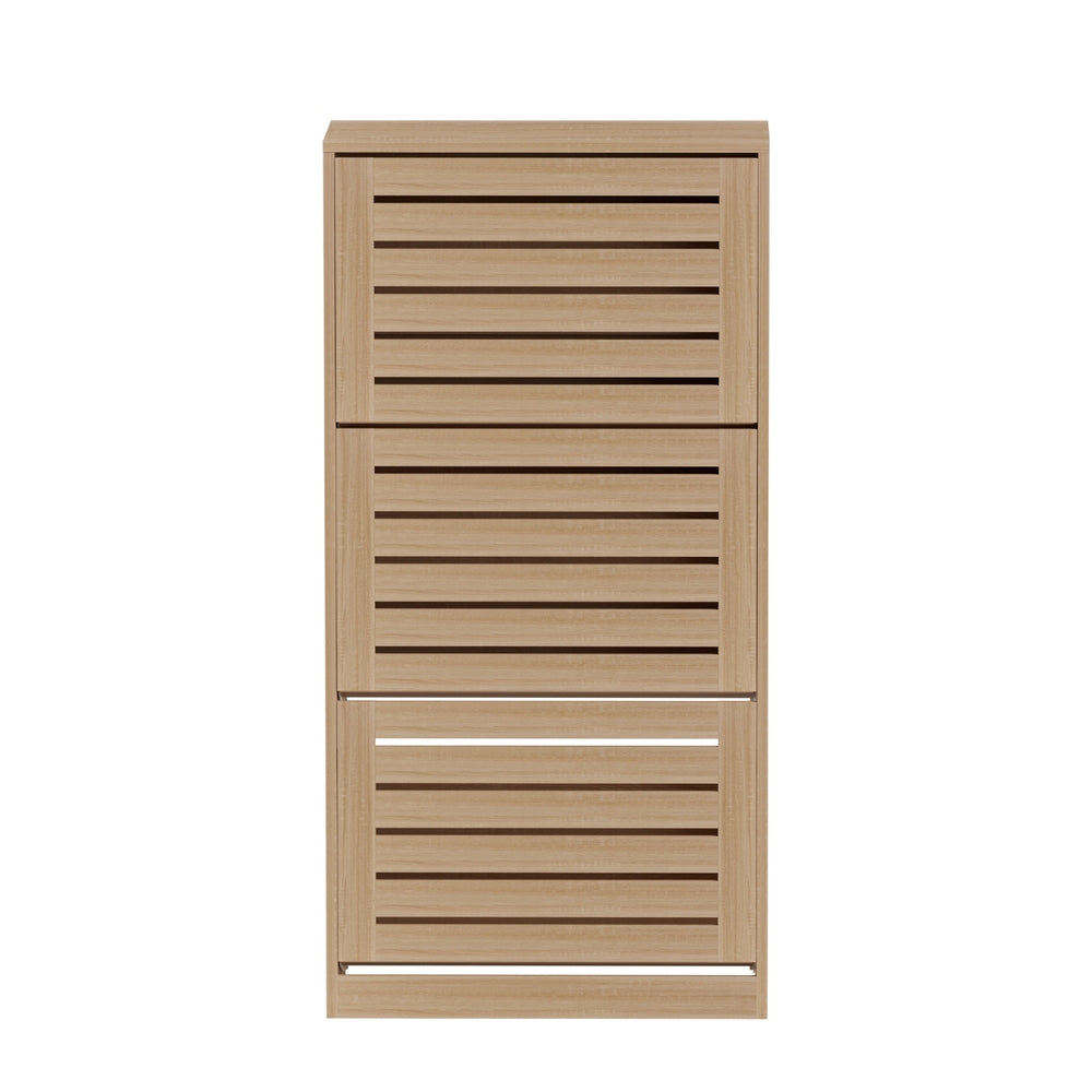 Artiss Shoe Cabinet Storage Drawer 45 Pairs Pine
