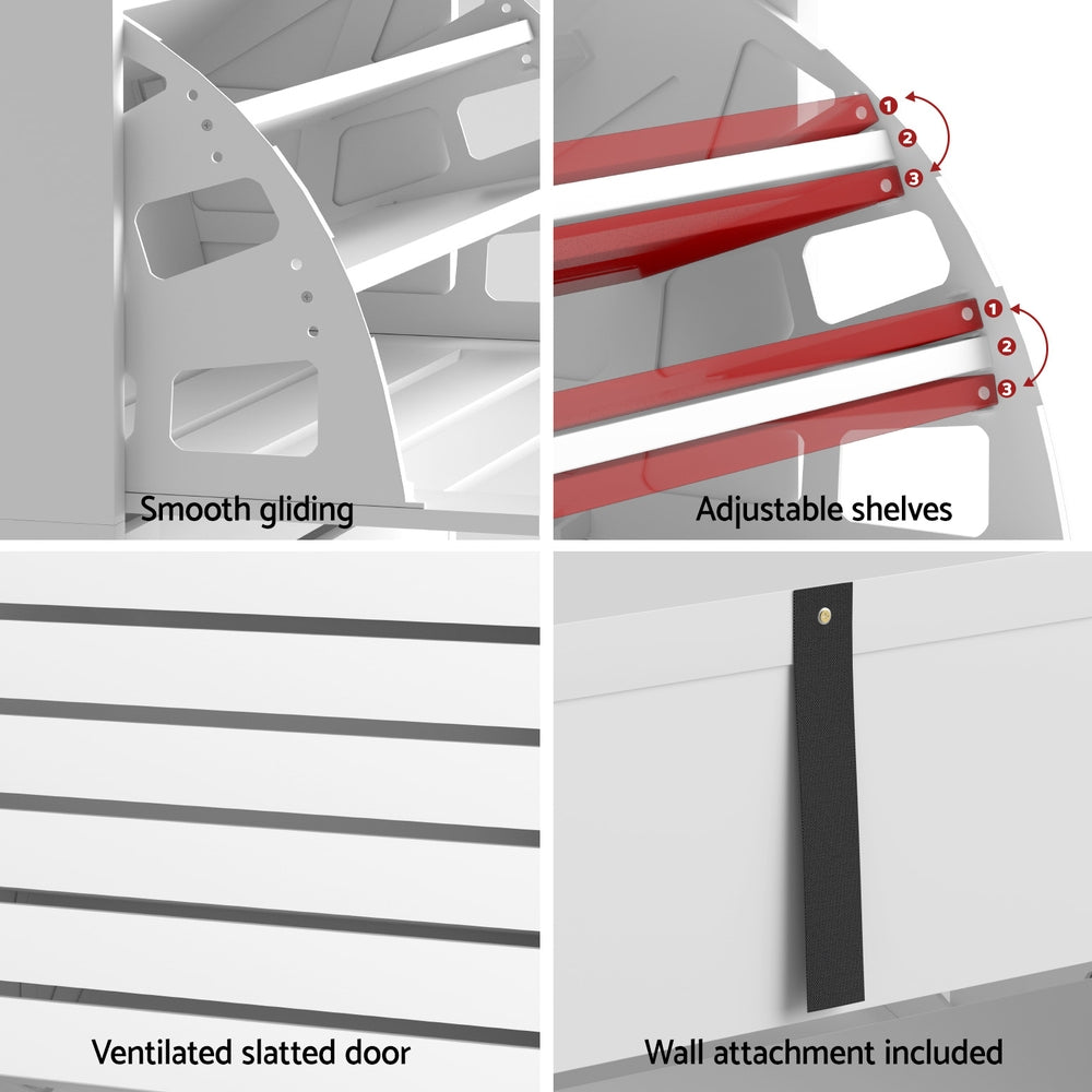 Artiss Shoe Cabinet Storage Drawer 45 Pairs White