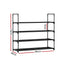 Artiss Shoe Rack 4-tier 16 Pairs Stackable Black