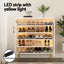 Artiss Shoe Rack 5-tier 20 Pairs Storage LED Light