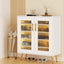 Artiss Shoe Rack 5-tier 20 Pairs Storage LED Light