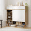 Artiss Shoe Rack Cabinet 25 Pairs Storage Cupboard Pine&White